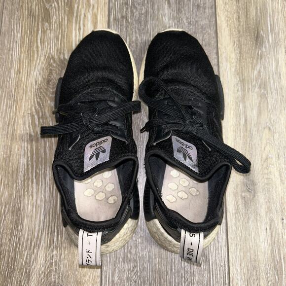 Adidas NMD R1 Womens US Size 7.5 Black White Athletic Sneaker Shoes BD8026 - Picture 8 of 11